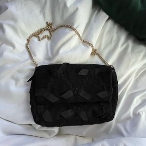 RED VALENTINO BLACK SILK CROSSBODY BAG..NEVER WORN!! PERFECT CONDITION 🤩